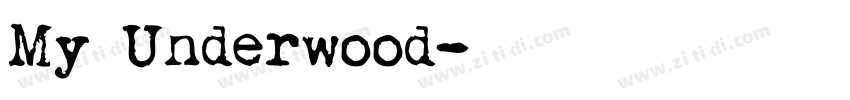 My Underwood字体转换